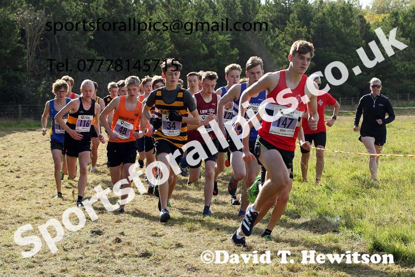 Mens under-17s 2021 North Eastern Harrier League, Druridge Bay. Photo: David T. Hewitson/Sports for All Pics